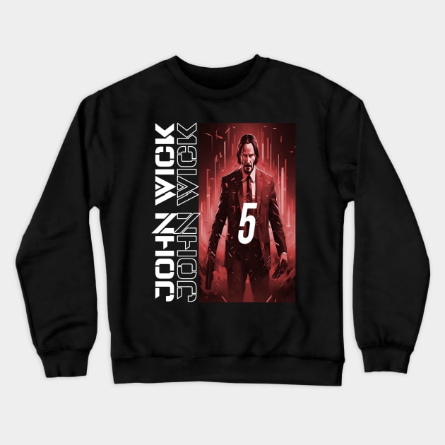 john wick Crewneck Sweatshirt by scary poter